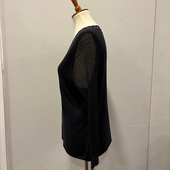 Whimsigoth, Bewitched Boho, witchy black lace sleeve top, size medium - Picture 6 of 8